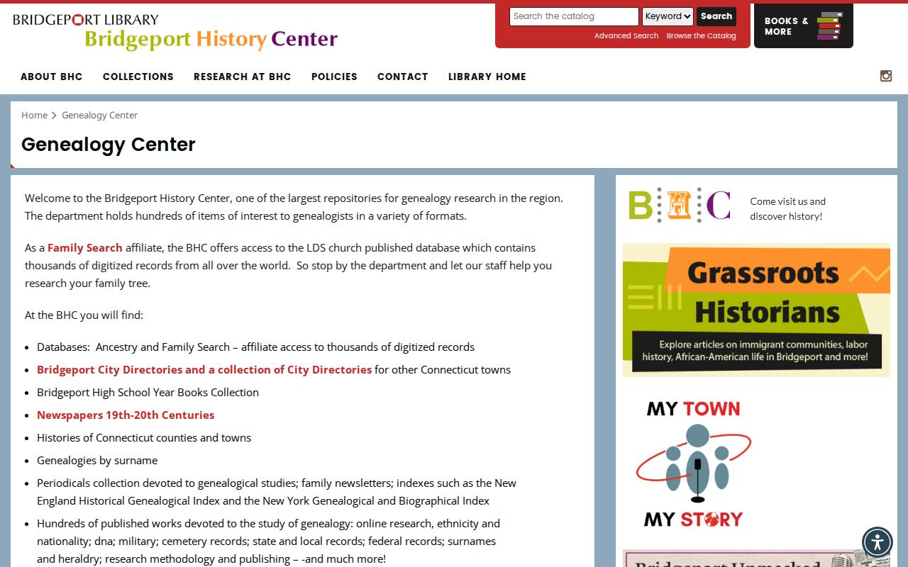 Bridgeport city directory genealogy collection