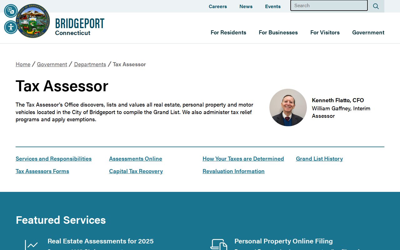 Bridgeport residents directory assessor property search