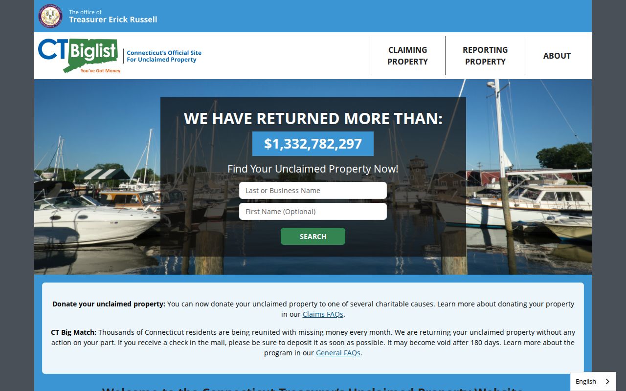Bridgeport resident lookup unclaimed property search