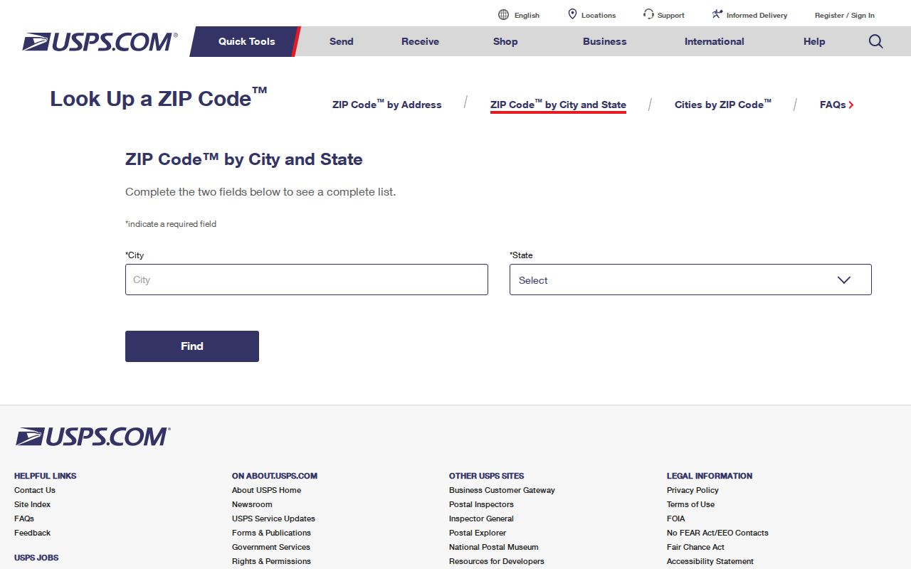Bridgeport ZIP code directory USPS lookup